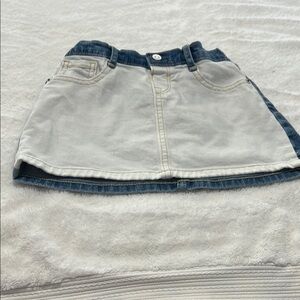 Stylish Denim and White Kids Skirt